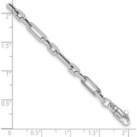 14K White Gold Polished 5mm Fancy Link Bracelet - 7.5" Length by 0