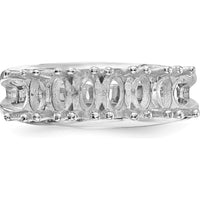 14K White Gold Polished 6-Stone Mother's Ring Mounting for Custom Gemstones by Monteluci Fine Jewelry