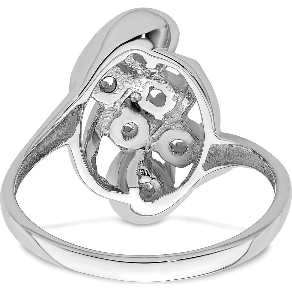 14K White Gold Polished 6-Stone Mother's Ring Mounting with Custom Gemstone Setting by Monteluci Fine Jewelry