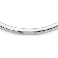 14K White Gold Polished 6mm Omega Necklace - 16" by Oro Pregiato