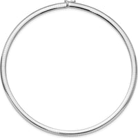 14K White Gold Polished 6mm Omega Necklace - 16" by Oro Pregiato