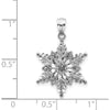 14K White Gold Polished and Textured 2-Level Snowflake Pendant by Oro Pregiato