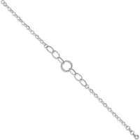 14K White Gold Polished and Textured Fancy Link Bracelet - 8" Length by 0