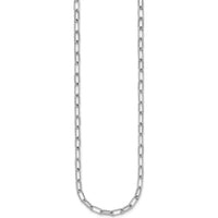 14K White Gold Polished and Twisted 1.44 Carat Diamond Paperclip Link 18" Necklace by Oro Pregiato