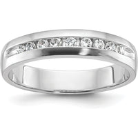14K White Gold Polished Band Ring Mounting for Custom Stones - 4.5mm Width by Monteluci Fine Jewelry