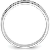 14K White Gold Polished Band Ring Mounting for Custom Stones - 4.5mm Width by Monteluci Fine Jewelry