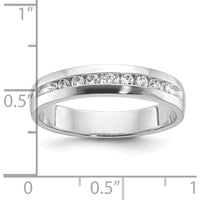 14K White Gold Polished Band Ring Mounting for Custom Stones - 4.5mm Width by Monteluci Fine Jewelry