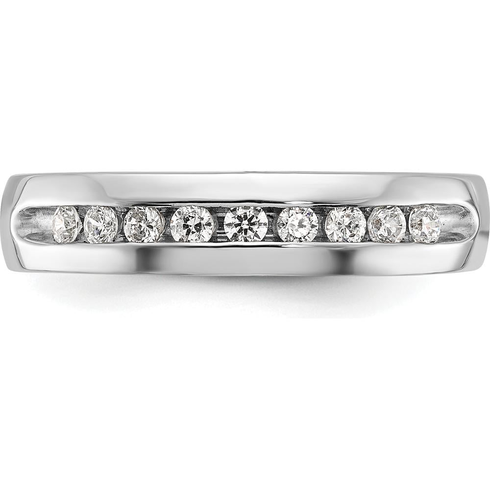 14K White Gold Polished Band Ring Mounting for Custom Stones - 4.5mm Width by Monteluci Fine Jewelry