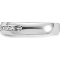 14K White Gold Polished Band Ring Mounting for Custom Stones - 4.5mm Width by Monteluci Fine Jewelry