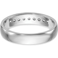14K White Gold Polished Band Ring Mounting for Custom Stones - 4.5mm Width by Monteluci Fine Jewelry