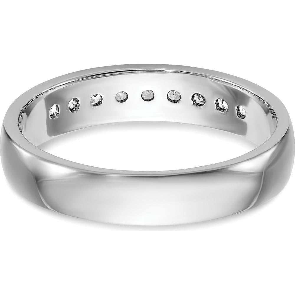 14K White Gold Polished Band Ring Mounting for Custom Stones - 4.5mm Width by Monteluci Fine Jewelry