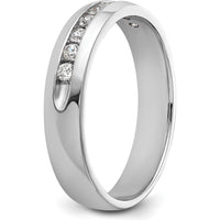 14K White Gold Polished Band Ring Mounting for Custom Stones - 4.5mm Width by Monteluci Fine Jewelry
