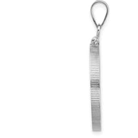 14K White Gold Polished Coin Bezel Pendant - Holds 1/4 oz. American Eagle Coin by Numis Coin Jewelry