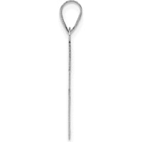 14K White Gold Polished Cross Charm Pendant - Rhodium Plated by Oro Pregiato