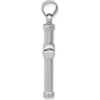 14K White Gold Polished Cross Pendant with Rhodium Plating - 35.5mm Length by Oro Pregiato