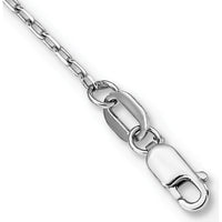 14K White Gold Polished Crucifix and Miraculous Medal Rosary Necklace with 3mm Mirror Beads - 24" Length by 0