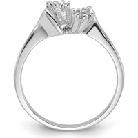 14K White Gold Polished Diamond & Pearl Ring Mounting with Rhodium Plating - Customizable Design Base by Monteluci Fine Jewelry