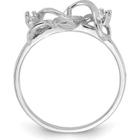 14K White Gold Polished Diamond & Pearl Ring Mounting with Tapered Band - Customizable Design by Monteluci Fine Jewelry
