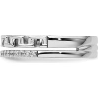 14K White Gold Polished Diamond Double Band Fashion Ring - 0.15 Carat Total Diamond Weight by 0