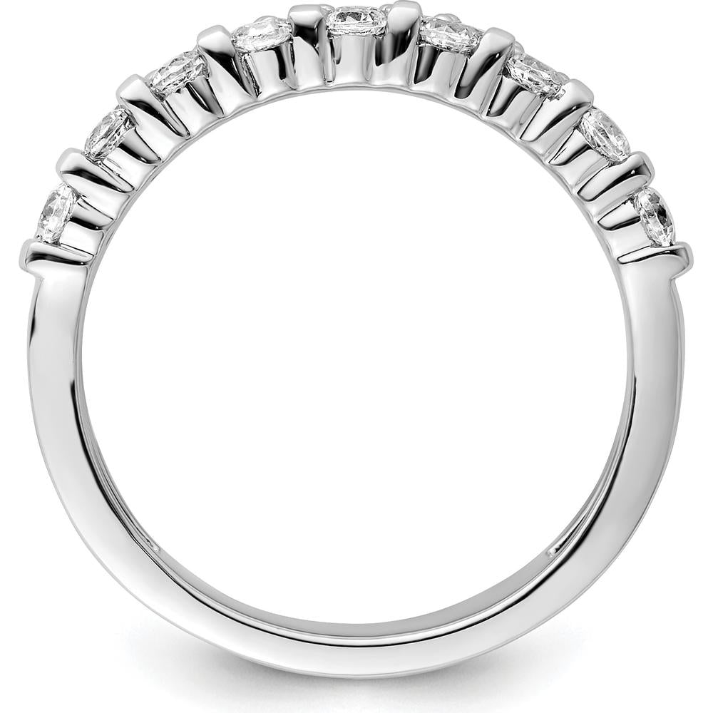 14K White Gold Polished Diamond Double Band Fashion Ring - 0.75 Carat Total Diamond Weight by 0