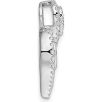 14K White Gold Polished Diamond Drop Earrings with Round Diamonds - 0.63 Carat Total Diamond Weight by Oro Pregiato