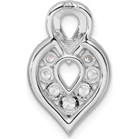 14K White Gold Polished Diamond Drop Earrings with Round Diamonds - 0.63 Carat Total Diamond Weight by Oro Pregiato