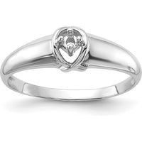 14K White Gold Polished Diamond Ring Mounting for Round Center Stone - 1.8mm Setting by Oro Pregiato