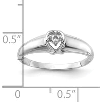 14K White Gold Polished Diamond Ring Mounting for Round Center Stone - 1.8mm Setting by Oro Pregiato