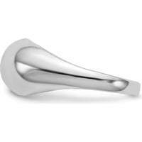14K White Gold Polished Dome Fashion Ring with Tapered Band by 0
