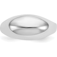 14K White Gold Polished Dome Fashion Ring with Tapered Band by 0