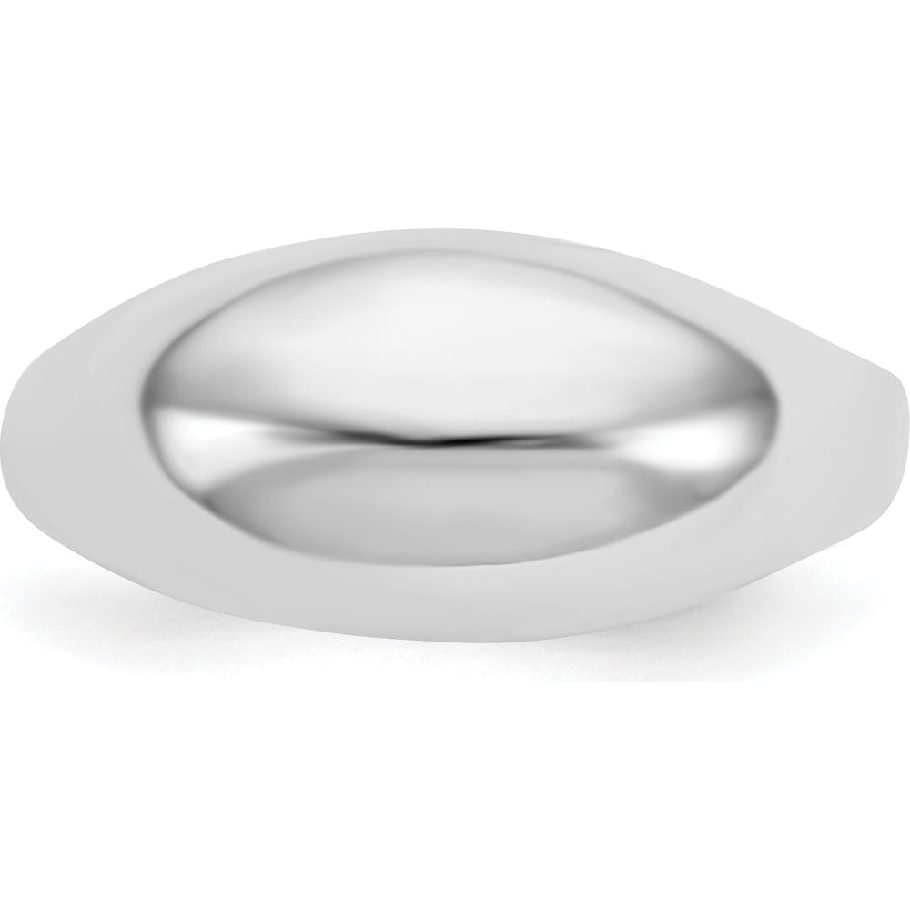 14K White Gold Polished Dome Fashion Ring with Tapered Band by 0