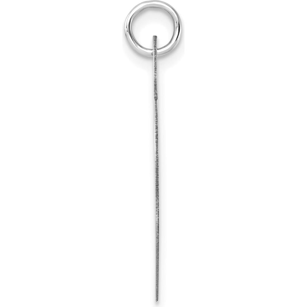 14K White Gold Polished Engravable Heart Disc Pendant - 22mm by Oro Pregiato