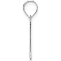 14K White Gold Polished Etched "M" Initial Pendant by Oro Pregiato