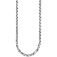 14K White Gold Polished Fancy 5mm Rolo Link Necklace - 18" Length by 0