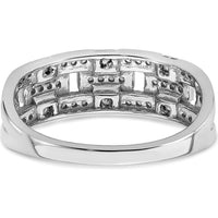 14K White Gold Polished Fancy Diamond Ring with Round Diamonds - 0.20 Carat Total Diamond Weight by 0
