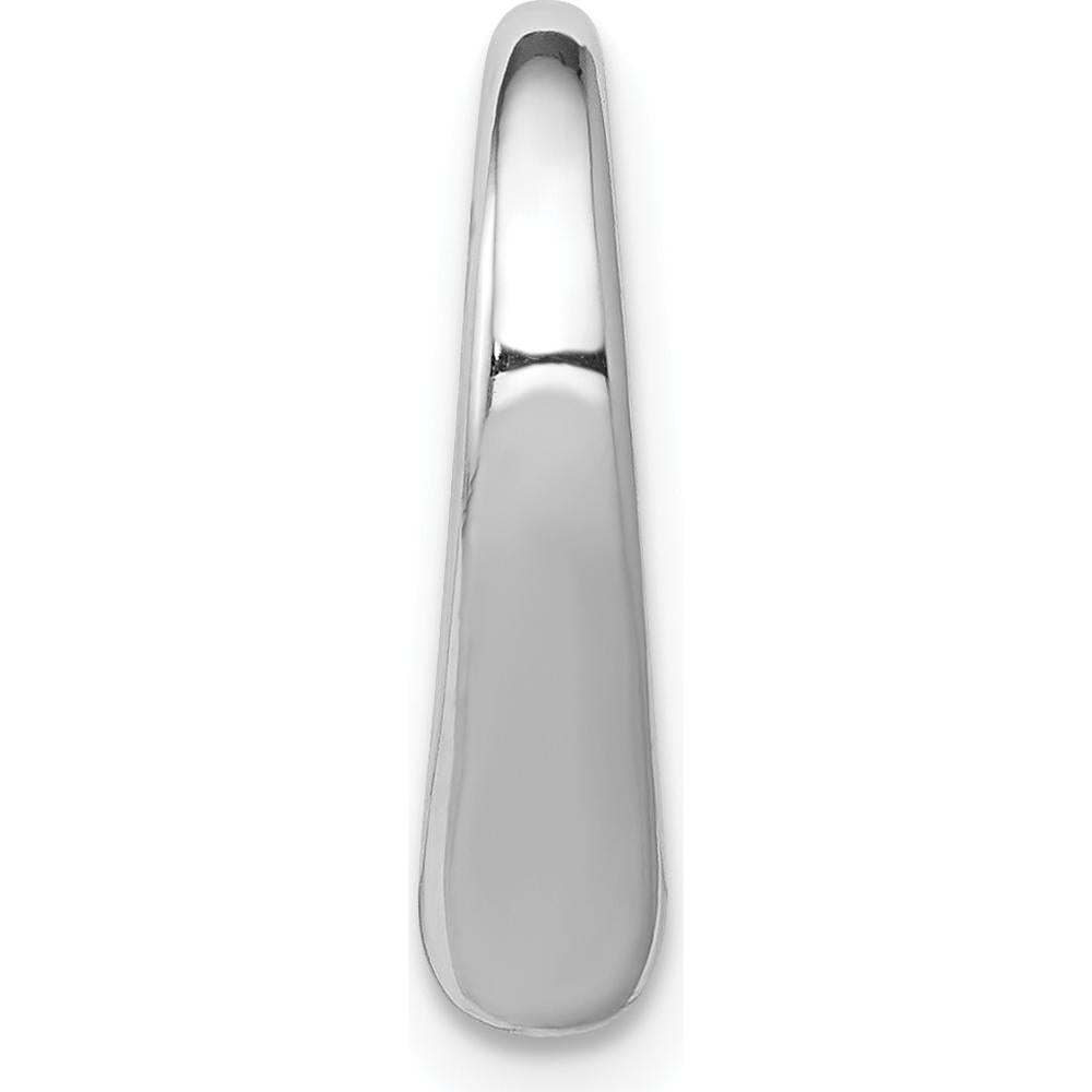 14K White Gold Polished Floating Heart Pendant Charm with 3D Design by Oro Pregiato