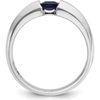 14K White Gold Polished Gemstone Ring Mounting - Perfect for Custom Sapphires or Diamonds by IBGoodman