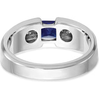 14K White Gold Polished Gemstone Ring Mounting - Perfect for Custom Sapphires or Diamonds by IBGoodman
