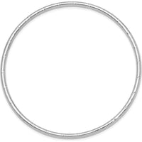 14K White Gold Polished Grooved Slip-on Bangle Bracelet by Oro Pregiato