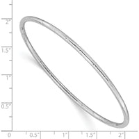 14K White Gold Polished Grooved Slip-on Bangle Bracelet by Oro Pregiato