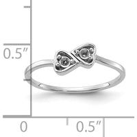 14K White Gold Polished Heart Ring Mounting - 5mm Top Length, 9mm Top Width by Oro Pregiato