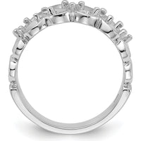 14K White Gold Polished Heart Ring Mounting - Diamond Ready, 0.30 Carat by Oro Pregiato