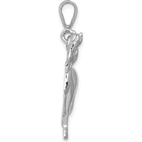 14K White Gold Polished Horse Charm Pendant by 0