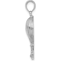 14K White Gold Polished Hot Air Balloon Charm - Whimsical Adventure Pendant by Oro Pregiato