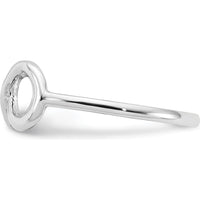14K White Gold Polished Infinity Ring - Elegant Minimalist Design by Oro Pregiato