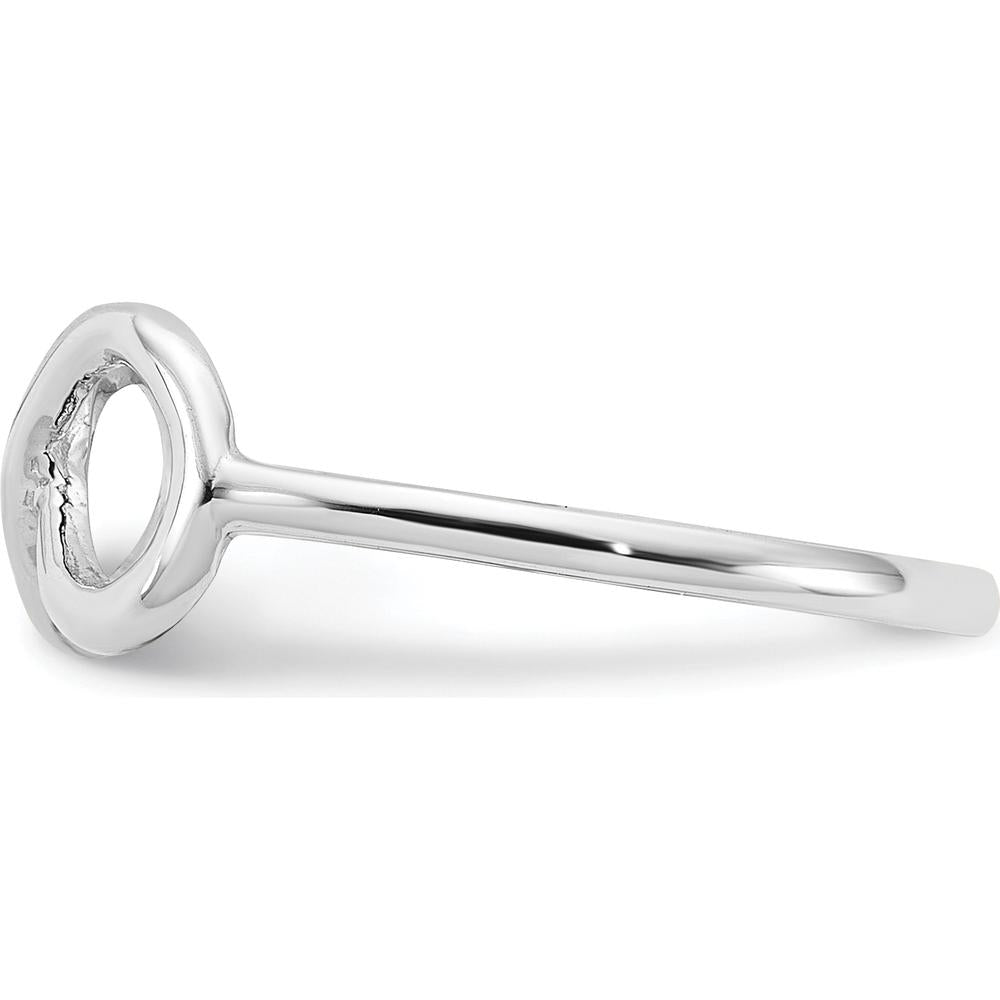 14K White Gold Polished Infinity Ring - Elegant Minimalist Design by Oro Pregiato