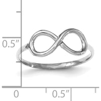 14K White Gold Polished Infinity Ring - Elegant Minimalist Design by Oro Pregiato