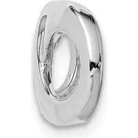 14K White Gold Polished Infinity Slide Pendant for Omega Chains by 0