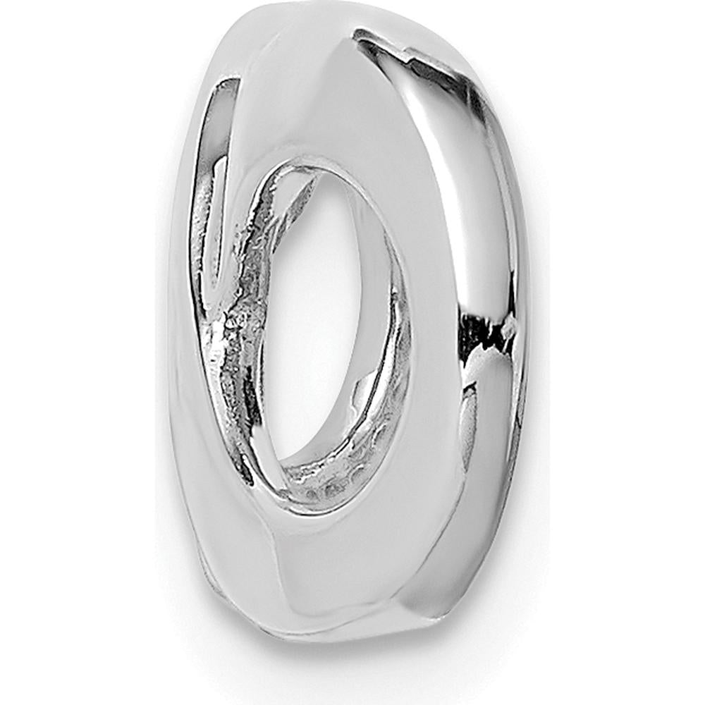 14K White Gold Polished Infinity Slide Pendant for Omega Chains by 0