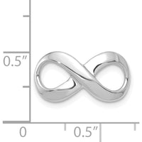 14K White Gold Polished Infinity Slide Pendant for Omega Chains by 0